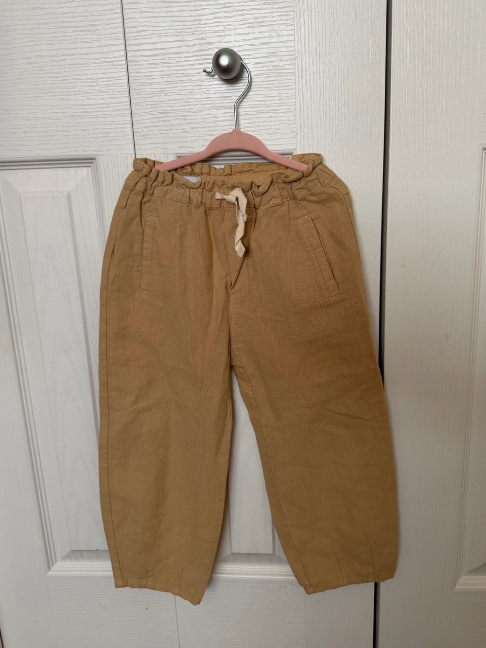 Zara Kids Drawstring Chinos in Tan